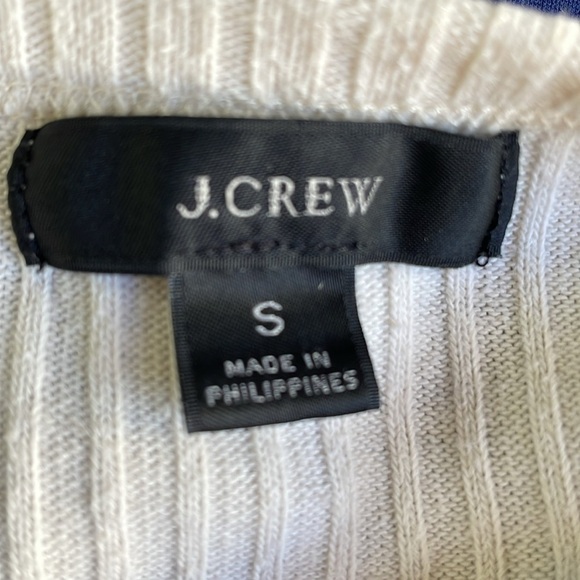 J.Crew Cream Ribbed Elbow-Sleeve Henley - Picture 5 of 7